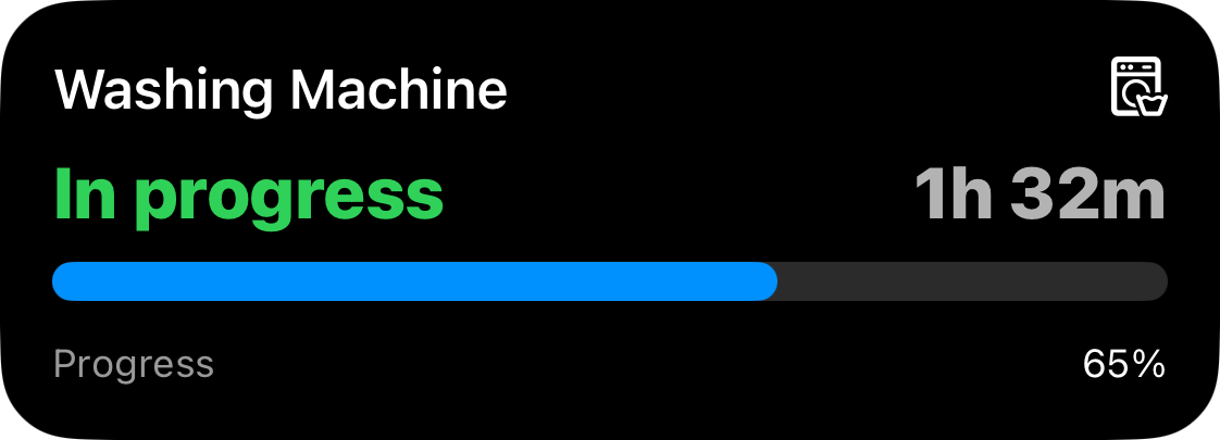 Shows a simple progress bar with header and footer slots.